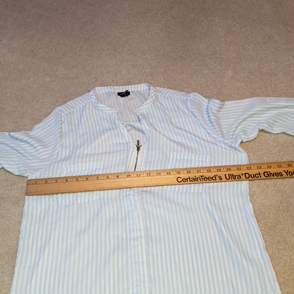 Rue21 baby blue & white blouse - Picture 11 of 14